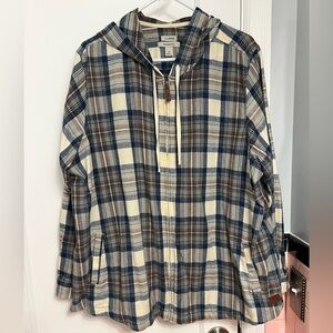 Gorgeous EUC L.L. Bean Flannel Hoodie Sz 2X